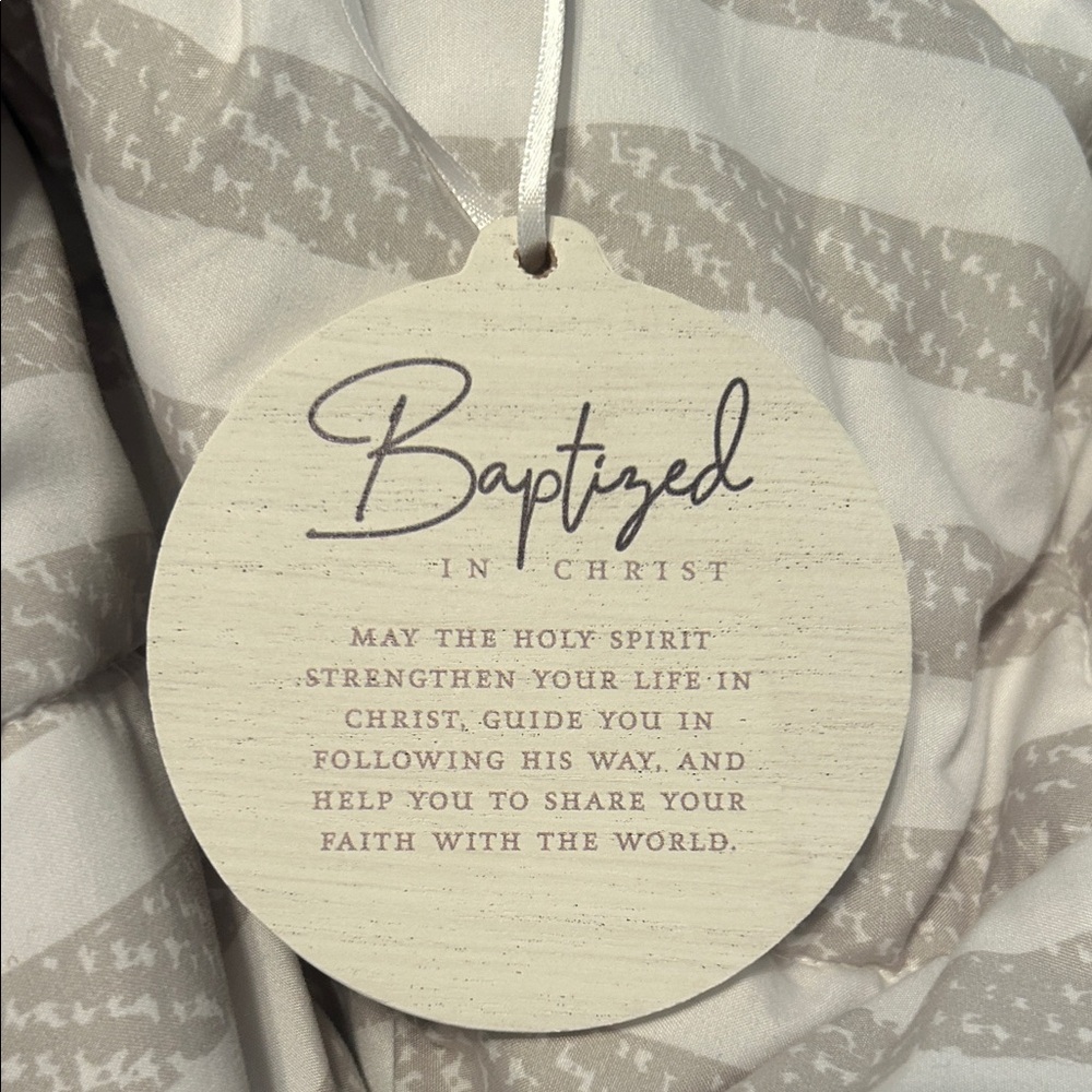 Baptized in Christ Hanging Plaque